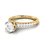 Load image into Gallery viewer, 1.50-Carat Lab Grown Solitaire Diamond Shank Yellow Gold Ring JL AU LG G 105Y-D
