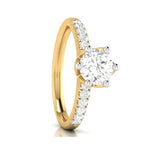 Load image into Gallery viewer, 50-Pointer Lab Grown Solitaire Diamond Shank Yellow Gold Ring JL AU LG G 105Y-A
