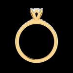 Load image into Gallery viewer, 50-Pointer Lab Grown Solitaire Diamond Shank Yellow Gold Ring JL AU LG G 105Y-A
