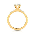 Load image into Gallery viewer, 50-Pointer Lab Grown Solitaire Diamond Shank Yellow Gold Ring JL AU LG G 105Y-A
