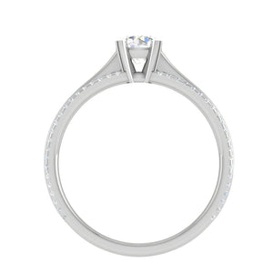 50-Pointer Solitaire Diamond Split Shank Platinum Ring JL PT RP RD 142-A