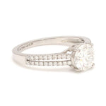 Load image into Gallery viewer, 50-Pointer Solitaire Platinum Diamond Split Shank Ring JL PT 1221-A
