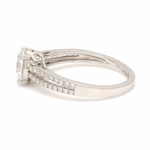 70-Pointer Solitaire Platinum Diamond Split Shank Ring JL PT 1221-C