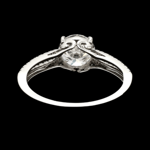 50-Pointer Solitaire Platinum Diamond Split Shank Ring JL PT 1221-A