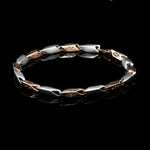 Load image into Gallery viewer, 5.75mm Platinum &amp; Rose Gold Bracelet for Men JL PTB 1217
