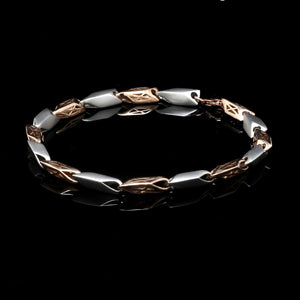 5.75mm Platinum & Rose Gold Bracelet for Men JL PTB 1217