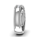 Load image into Gallery viewer, 8 Diamond Platinum Ring with Milgrain Finish JL PT 6755
