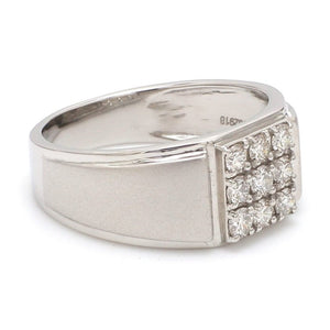 9 Diamond Platinum Ring for Men JL PT 940