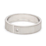 Load image into Gallery viewer, A Mighty Match Matte Finish Platinum Couple Rings with Single Diamonds JL PT 953
