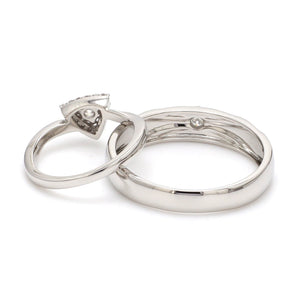 Beautiful Platinum Love Bands with Diamonds JL PT 903