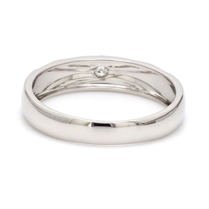 Beautiful Platinum Love Bands with Diamonds JL PT 903