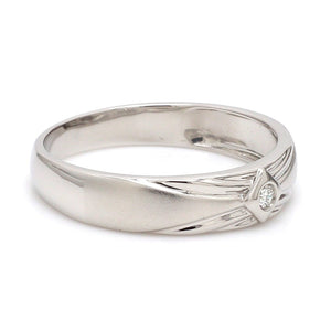 Beautiful Platinum Love Bands with Diamonds JL PT 903