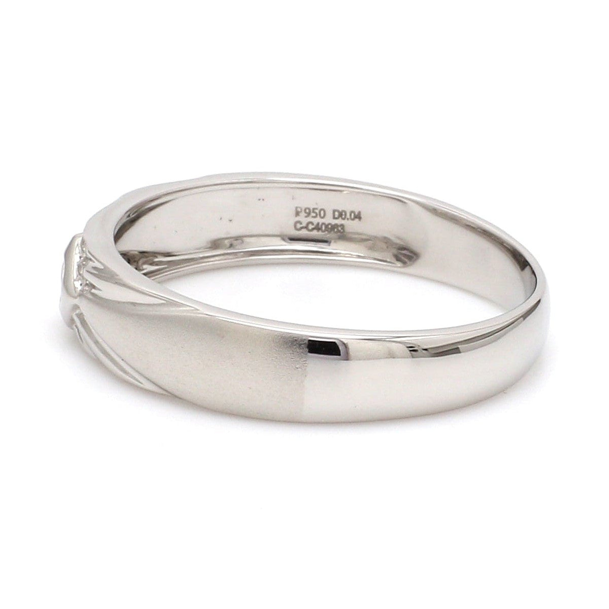 Beautiful Platinum Love Bands with Diamonds JL PT 903