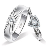 Load image into Gallery viewer, Beautiful Platinum Love Bands with Diamonds JL PT 903
