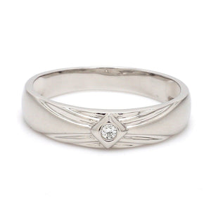 Beautiful Platinum Love Bands with Diamonds JL PT 903