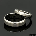 Load image into Gallery viewer, Beveled Edges Plain Platinum Couple Ring JL PT 616 - A Solid
