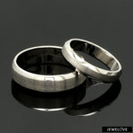 Load image into Gallery viewer, Beveled Edges Plain Platinum Couple Ring JL PT 616 - A Solid
