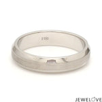 Load image into Gallery viewer, Beveled Edges Plain Platinum Couple Ring JL PT 616 - A Solid
