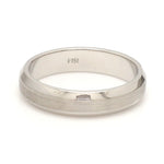 Load image into Gallery viewer, Beveled Edges Plain Platinum Couple Ring JL PT 616 - A Solid
