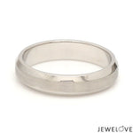 Load image into Gallery viewer, Beveled Edges Plain Platinum Couple Ring JL PT 616 - A Solid
