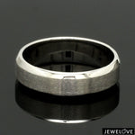 Load image into Gallery viewer, Beveled Edges Plain Platinum Couple Ring JL PT 616 - A Solid
