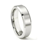 Load image into Gallery viewer, Beveled Edges Plain Platinum Ring for Men JL PT 616
