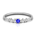 Load image into Gallery viewer, Blue Sapphire Platinum Diamond Engagement Ring JL PT LR 7003
