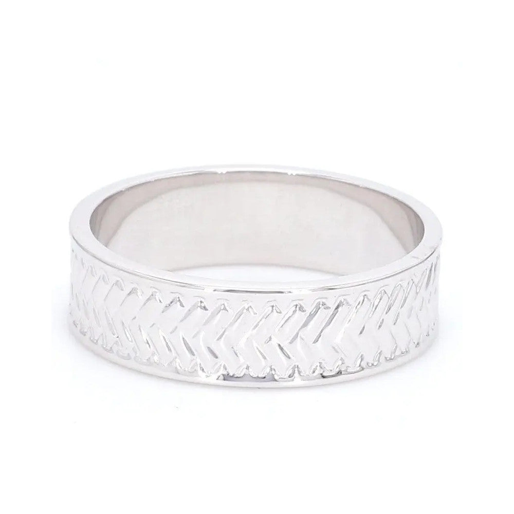 Plain Platinum Love Bands with Weaving Texture JL PT 417