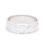 Load image into Gallery viewer, Plain Platinum Love Bands with Weaving Texture JL PT 417
