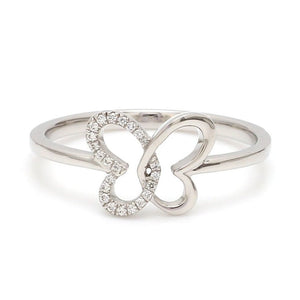 Butterfly Platinum Diamond Ring for Women JL PT LR 132