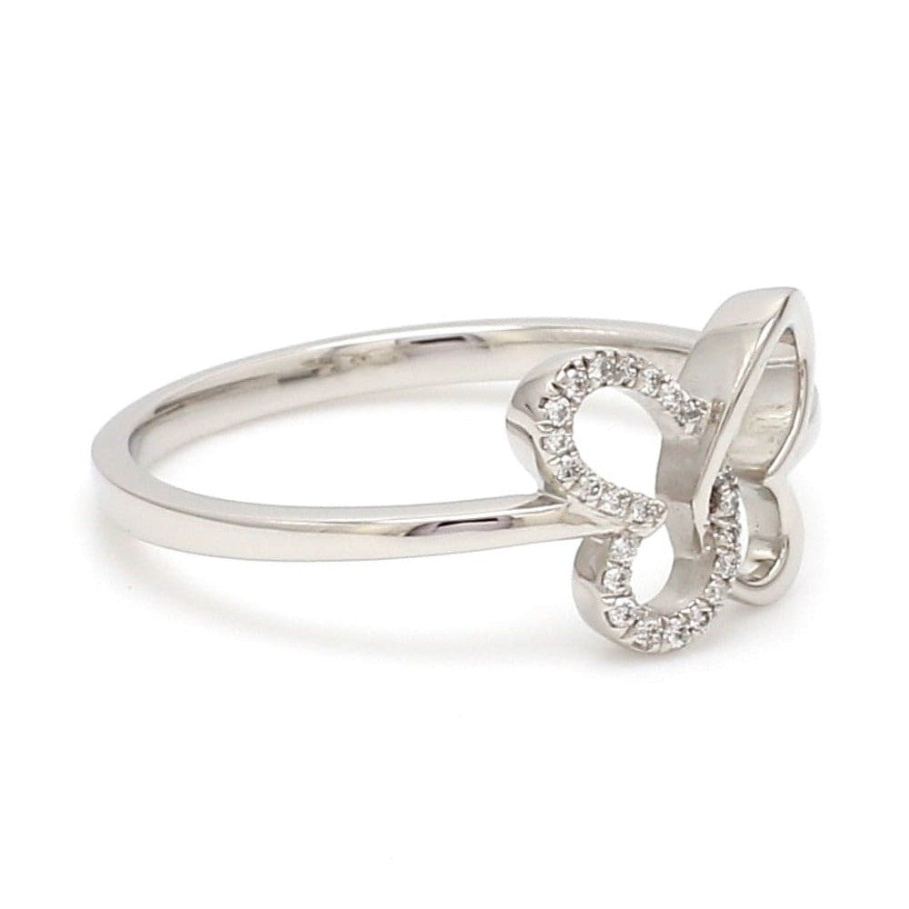 Butterfly Platinum Diamond Ring for Women JL PT LR 132