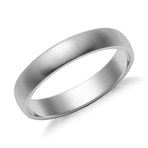 Classic 4mm Platinum Ring Matte Finish JL PT 1013