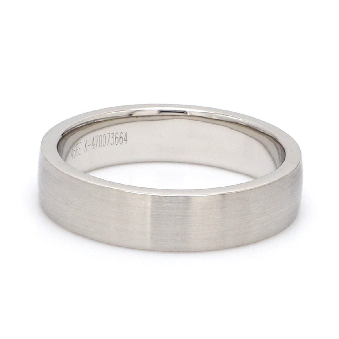 Classic Matte Finish Plain Platinum Band for Men JL PT 667