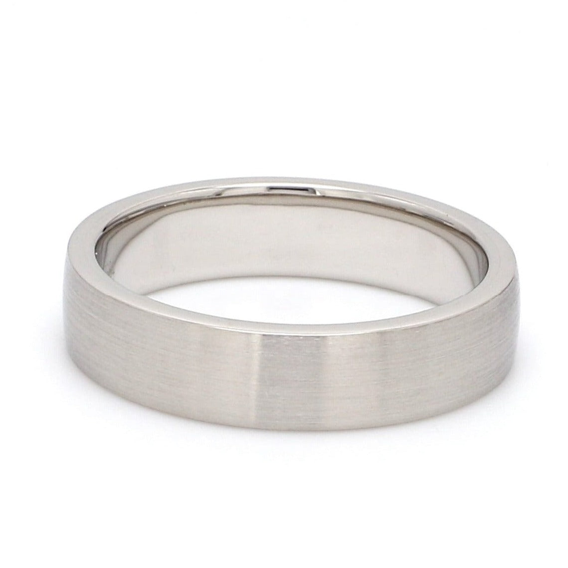 Classic Matte Finish Plain Platinum Band for Men JL PT 667