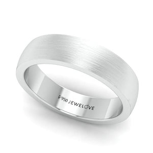 Classic Matte Finish Plain Platinum Band for Men JL PT 667