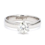 Load image into Gallery viewer, Classic 6 Prong Solitaire Ring made in Platinum SKU 0011
