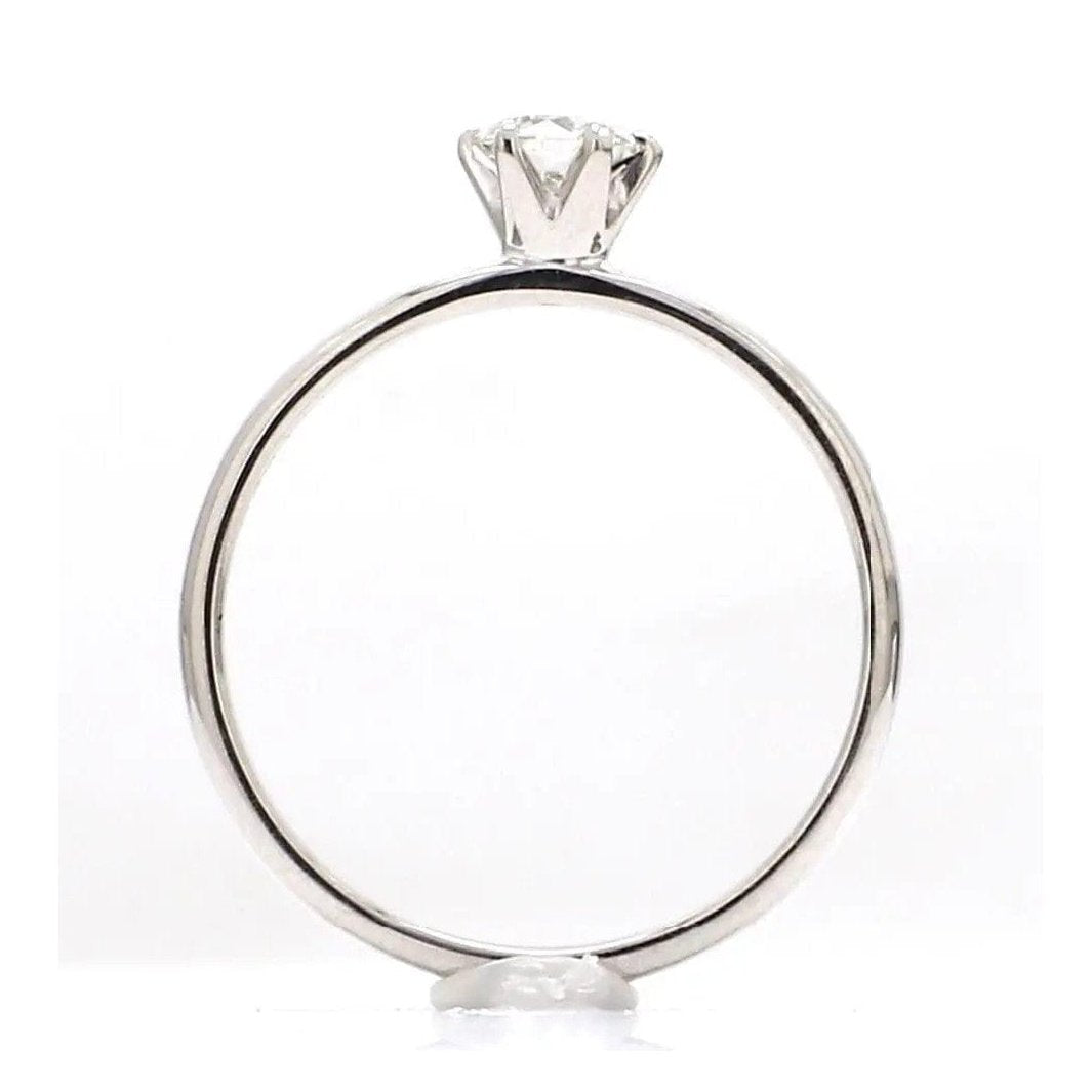 Classic 6 Prong Solitaire Ring made in Platinum SKU 0011