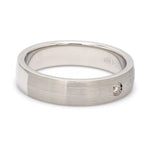 Load image into Gallery viewer, Classic Matte Finish Single Diamond Platinum Ring JL PT 679
