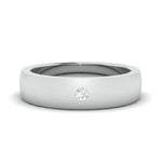 Load image into Gallery viewer, Classic Matte Finish Single Diamond Platinum Ring JL PT 679
