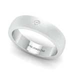 Load image into Gallery viewer, Classic Matte Finish Single Diamond Platinum Ring JL PT 679
