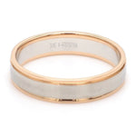 Load image into Gallery viewer, Classic Plain Platinum Couple Rings With a Rose Gold Border JL PT 633
