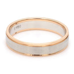 Load image into Gallery viewer, Classic Plain Platinum Couple Rings With a Rose Gold Border JL PT 633
