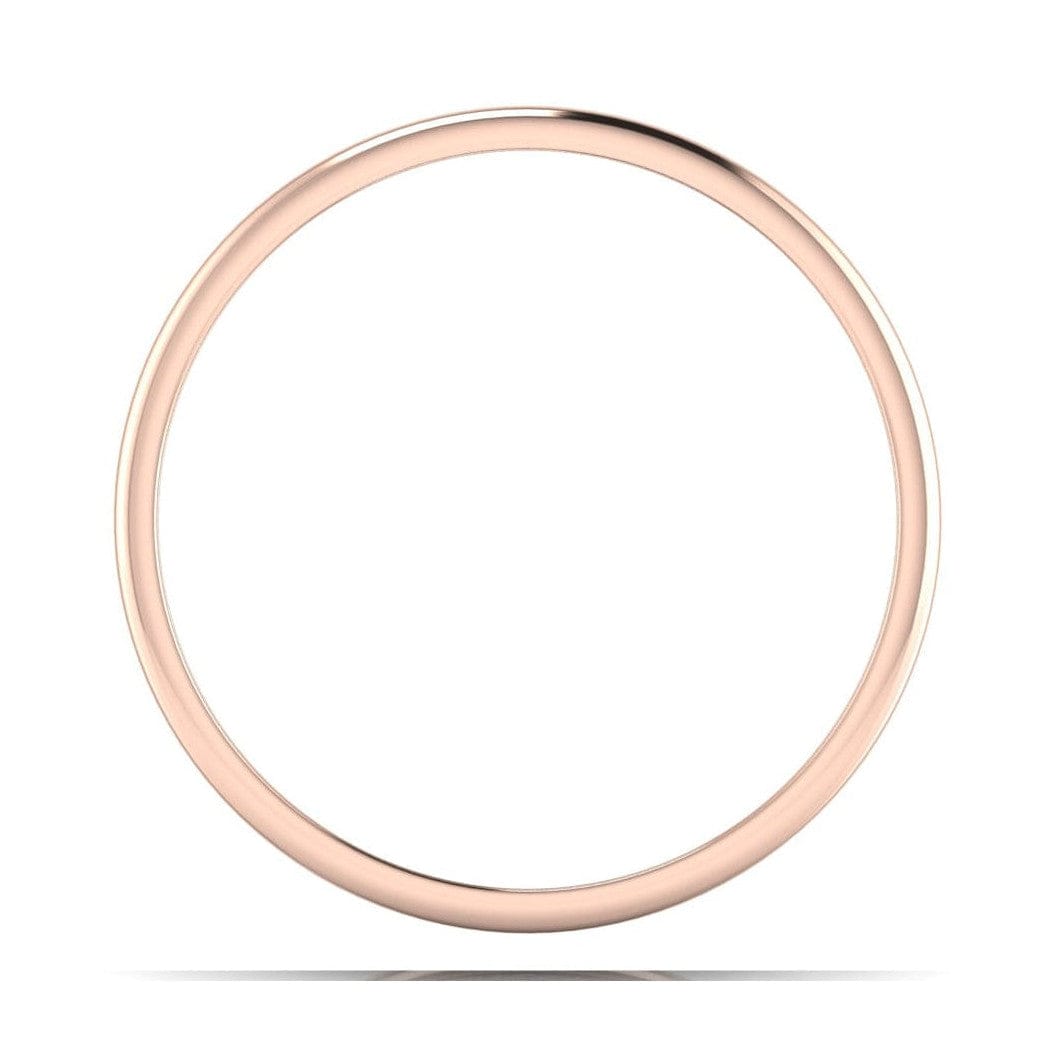 Classic Plain Platinum Couple Rings With a Rose Gold Border JL PT 633