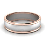 Load image into Gallery viewer, Classic Plain Platinum Couple Rings With a Rose Gold Border JL PT 633
