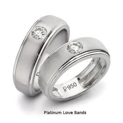 Classic Platinum Solitaire Love Bands JL PT 101