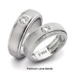 Load image into Gallery viewer, Classic Platinum Solitaire Love Bands JL PT 101
