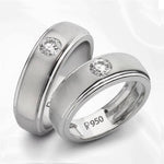 Load image into Gallery viewer, Classic Platinum Solitaire Love Bands SJ PTO 101-A
