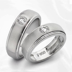 Classic Platinum Solitaire Love Bands SJ PTO 101-A