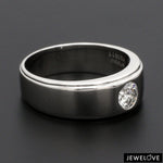 Load image into Gallery viewer, Classic Platinum Solitaire Love Bands SJ PTO 101 - Hi-Polish
