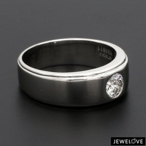 Classic Platinum Solitaire Love Bands SJ PTO 101 - Hi-Polish